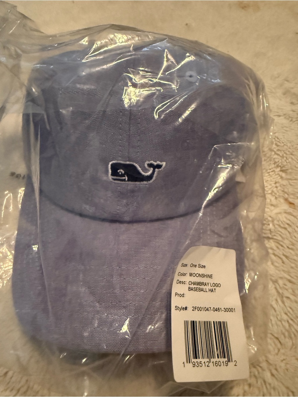 NWT Vineyard Vines Chambray Logo Baseball Hat
